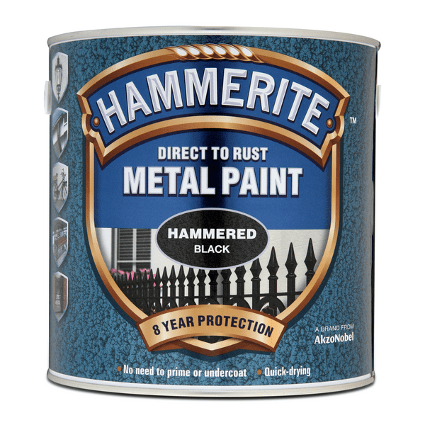 Hammerite Direct To Rust Metal Paint Hammered Finish 2.5L
