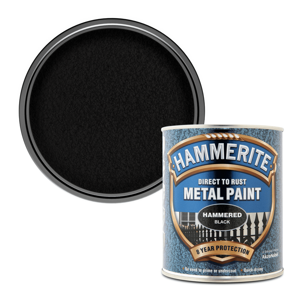 Hammerite Direct To Rust Metal Paint Hammered Finish 750ml