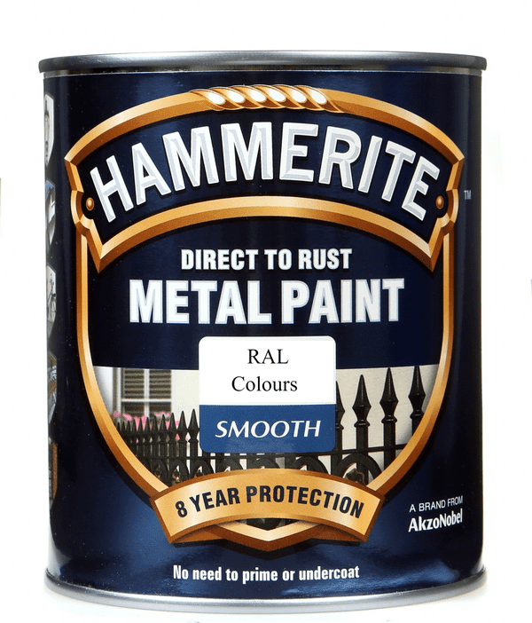 Hammerite Direct To Rust Metal Paint Smooth Finish RAL Colours 750ml