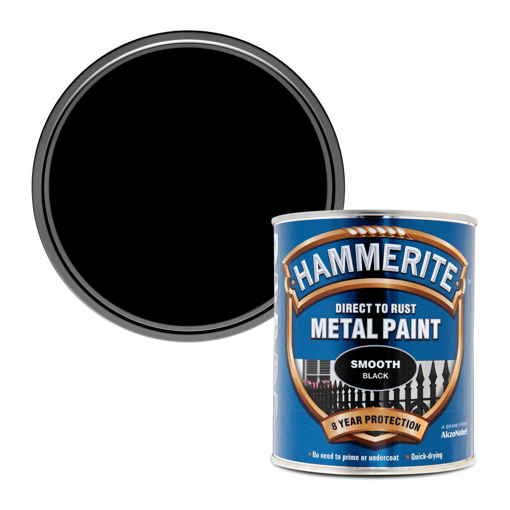 Hammerite Direct To Rust Metal Paint Smooth Finish Standard Colours 750ml