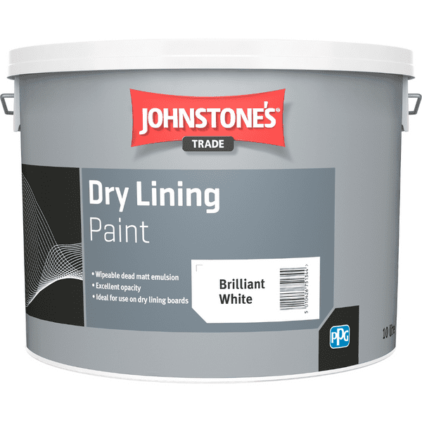 Johnstones Dry Lining Paint Brilliant White 10L