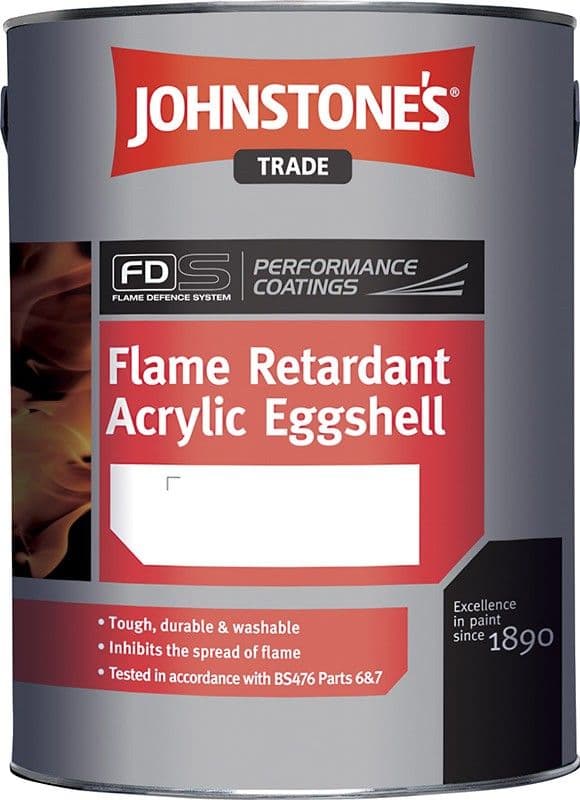 Johnstones Flame Retardant Acrylic Eggshell Brilliant White 5L