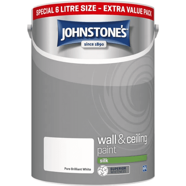 Johnstones Retail Emulsion Vinyl Silk Brilliant White 6L