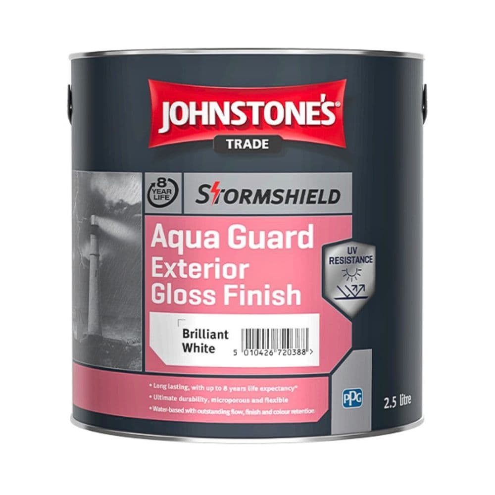 Johnstones Stormshield Aqua Guard Exterior Gloss Brilliant White 2.5L