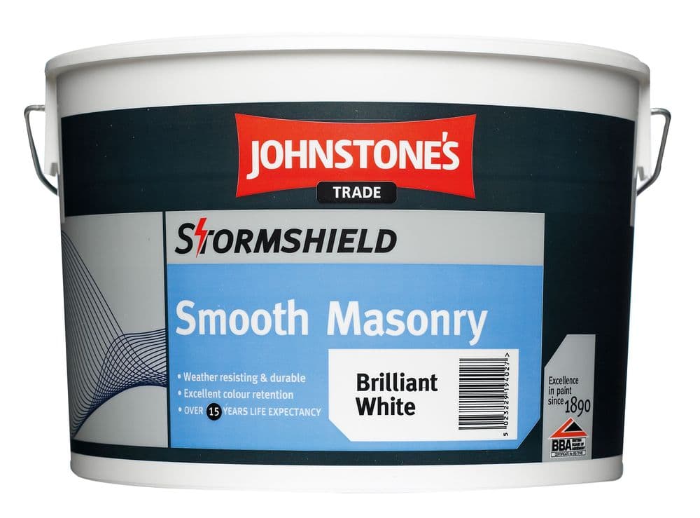 Johnstones Stormshield Smooth Masonry Brilliant White 10L