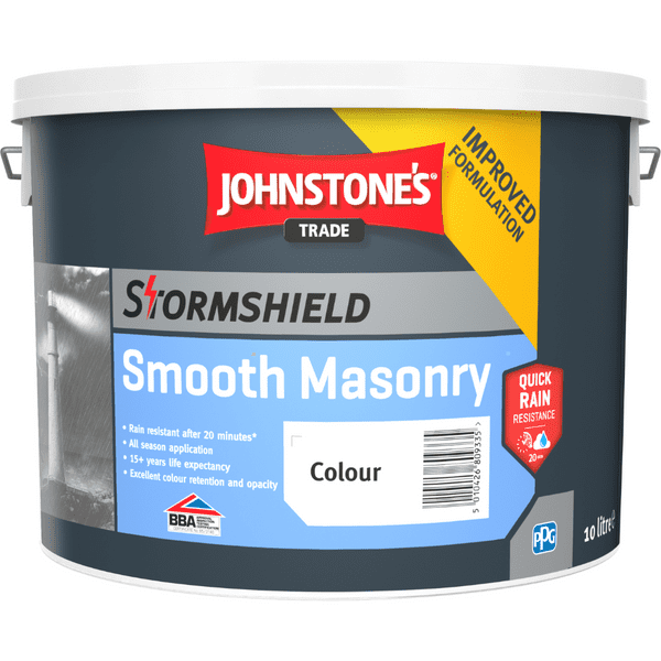 Johnstones Stormshield Smooth Masonry Magnolia 10L