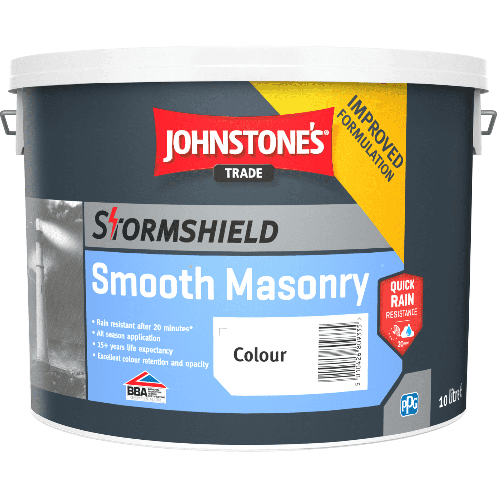 Johnstones Stormshield Smooth Masonry Magnolia 10L