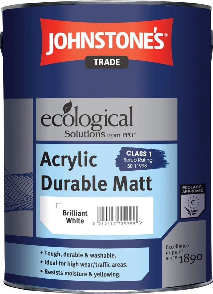 Johnstones Trade Advanced Technology Acrylic Durable Matt Brilliant White