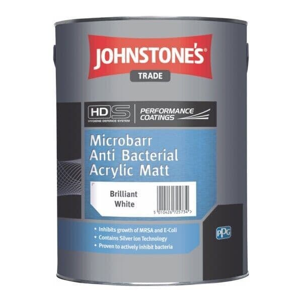 Johnstones Trade Anti-Bacterial Acrylic Matt Brilliant White 5L