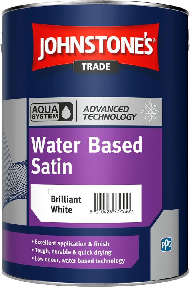 Johnstones Trade Aqua Water Based Satin Brilliant White