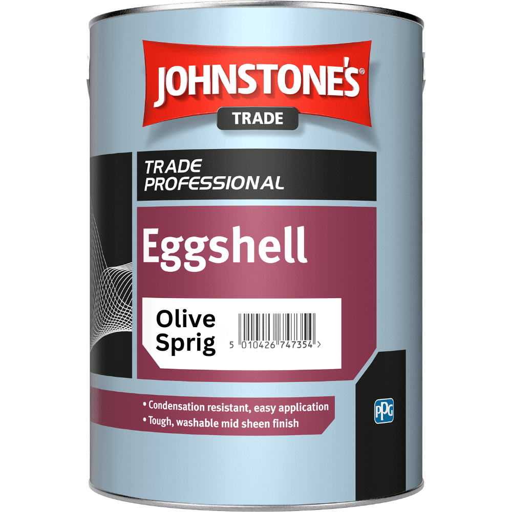Johnstones Trade Eggshell Paint Olive Sprig
