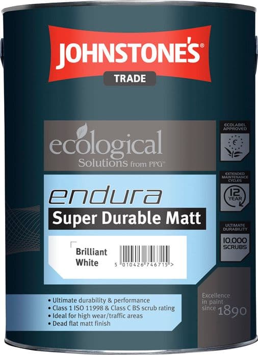 Johnstones Trade Endura Super Durable Matt Brilliant White 5L DISCONTINUED