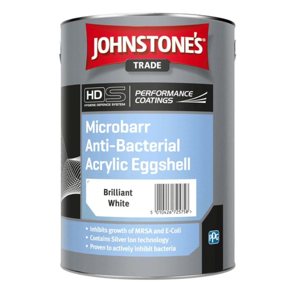 Johnstones Trade Microbarr Anti Bacterial Acrylic Eggshell Custom Mixed Colours 5L DISCONTINUED