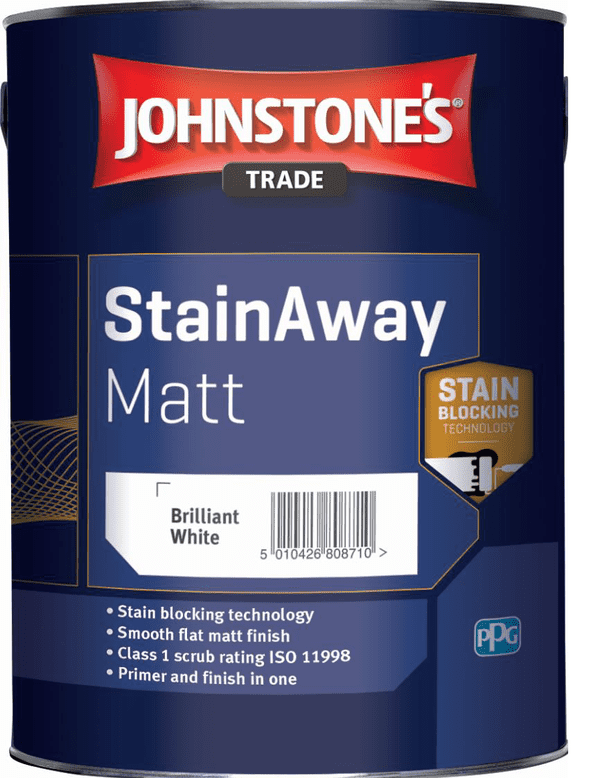 Johnstones Trade StainAway Matt Brilliant White