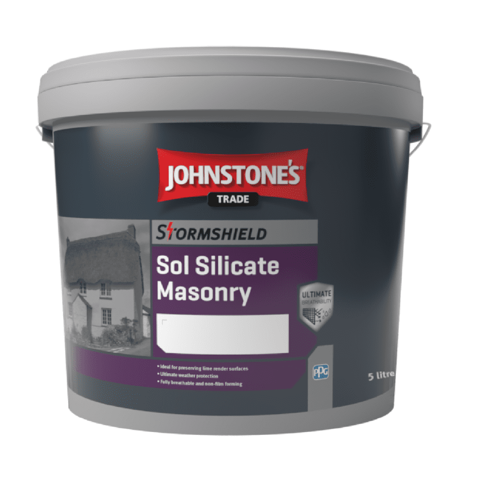 Johnstones Trade Stormshield Sol Silicate Masonry Paint Custom Mixed Colours 5L