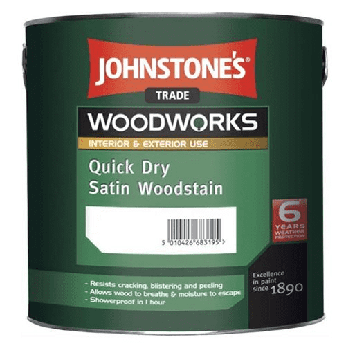 Johnstones Trade Woodworks Quick Dry Satin Woodstain