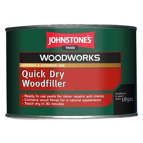 Johnstones Trade Woodworks Quick Dry Wood Filler 450g DISCONTINUED