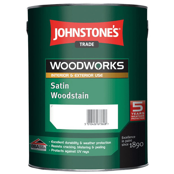 Johnstones Trade Woodworks Satin Woodstain 5L