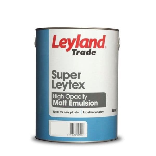 Leyland Trade Super Leytex High Opacity Matt Brilliant White 5L