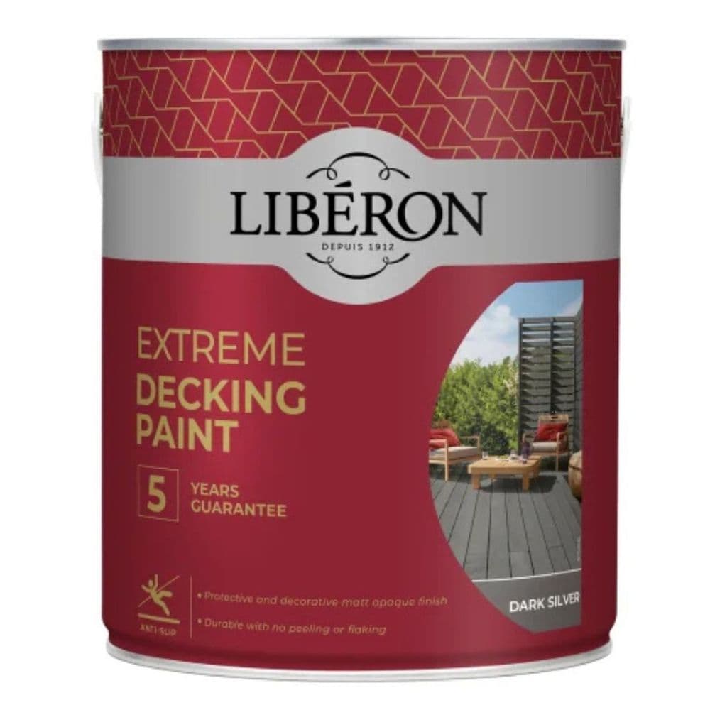 Liberon Extreme Decking Paint Dark Silver 2.5 Litre