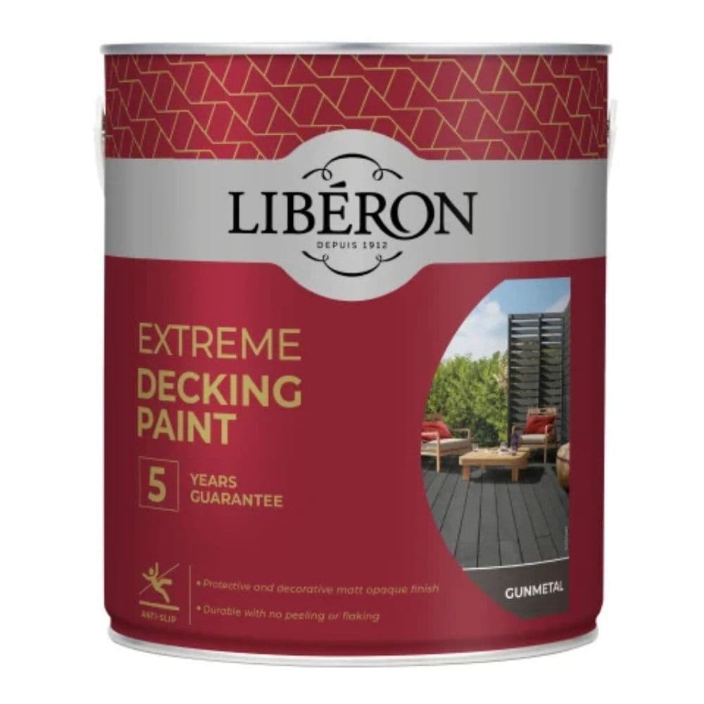 Liberon Extreme Decking Paint Gun Metal 2.5 Litre