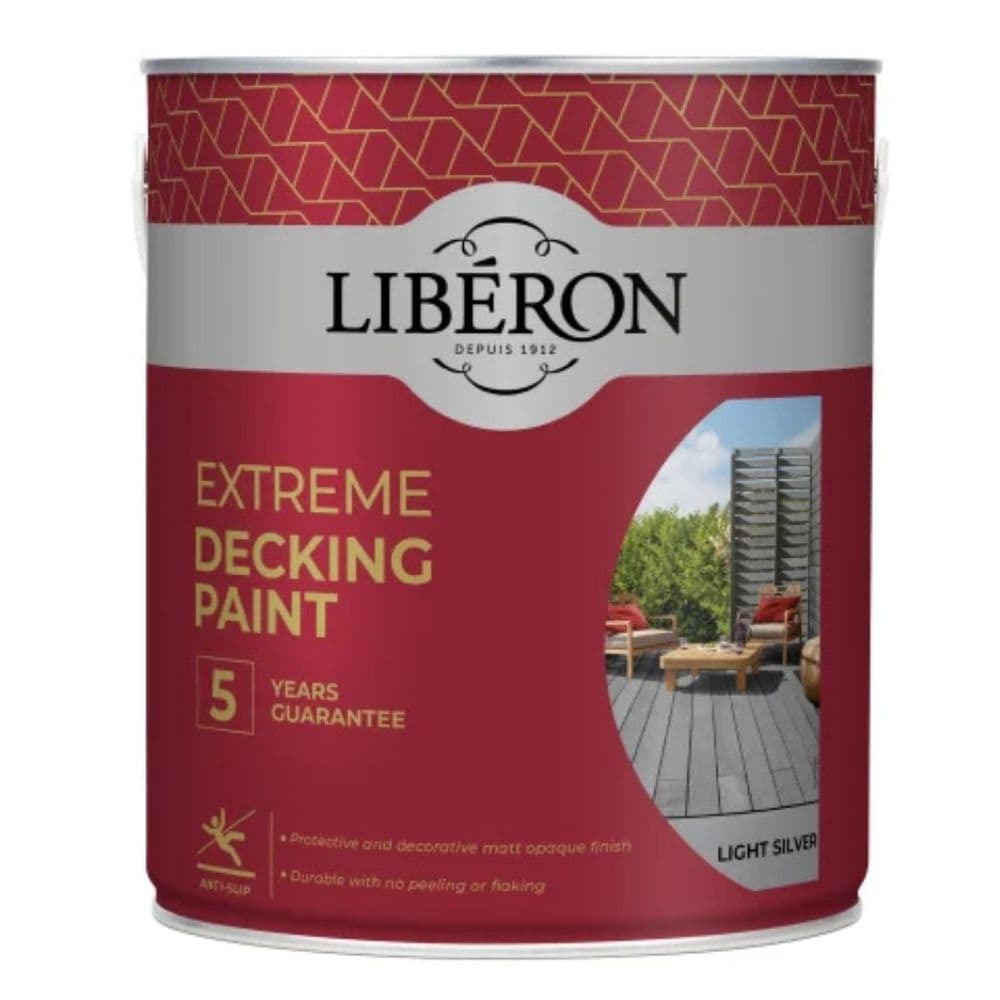Liberon Extreme Decking Paint Light Silver 2.5 Litre