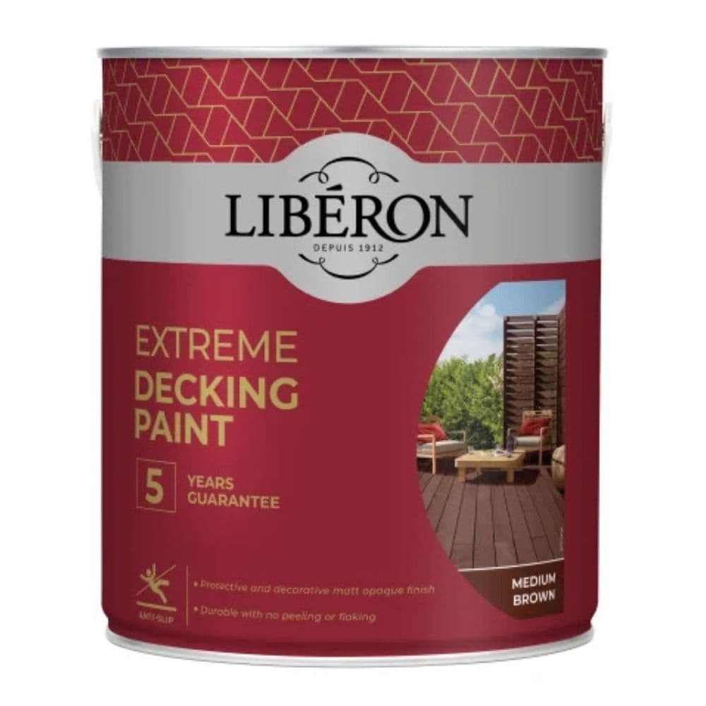 Liberon Extreme Decking Paint Medium Brown 2.5 Litre