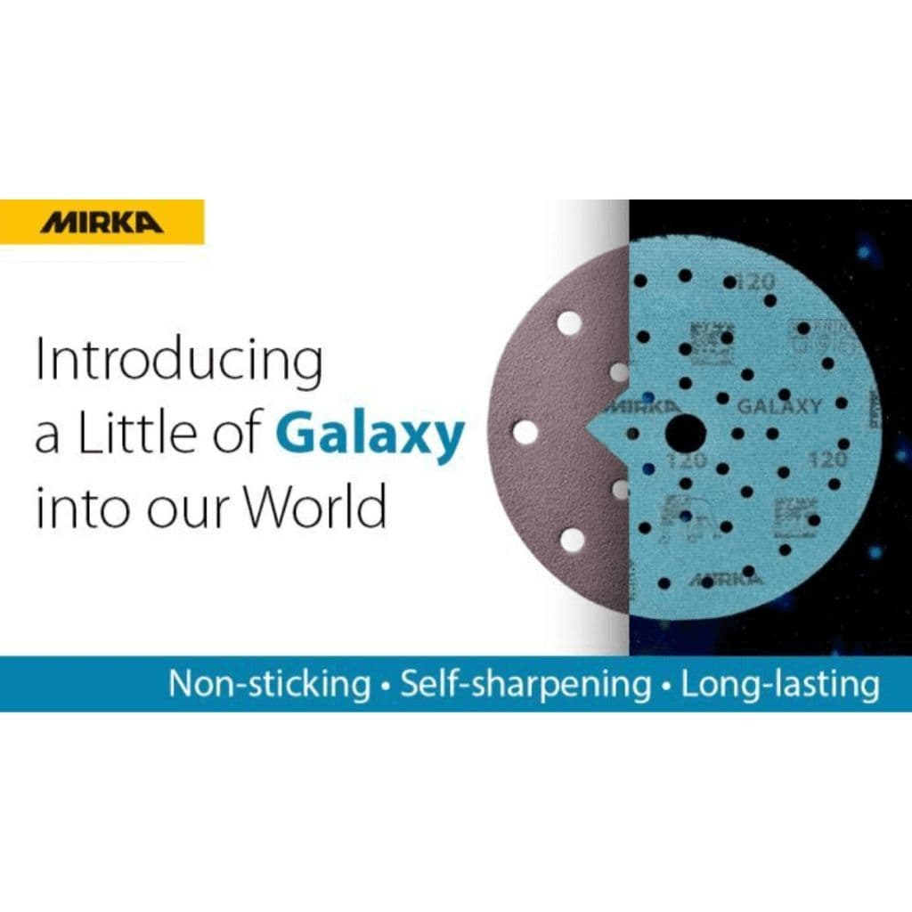 Mirka Galaxy Sandpaper 5 Inch (125mm) - Grit 40, 50 Discs/Pack - Hook - View #6