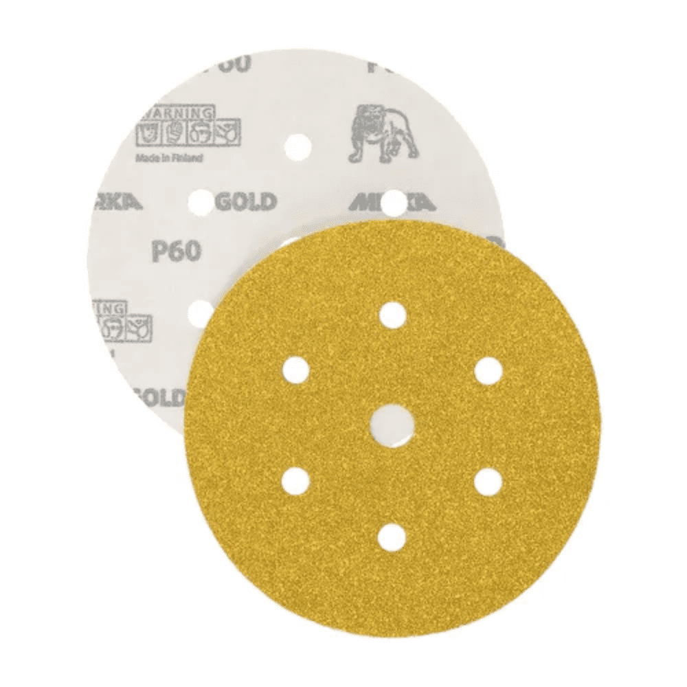 Mirka Gold Abrasive Discs Velcro 150mm 7 Holes