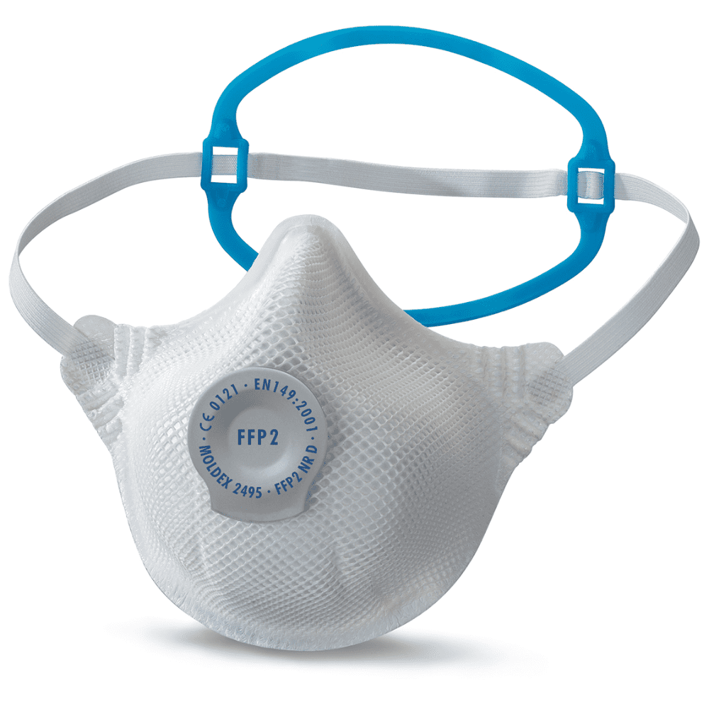 Moldex 2495 1-Strap Heavy Industrial Mask FFP2 NR D Ventex Valve (box of 20)