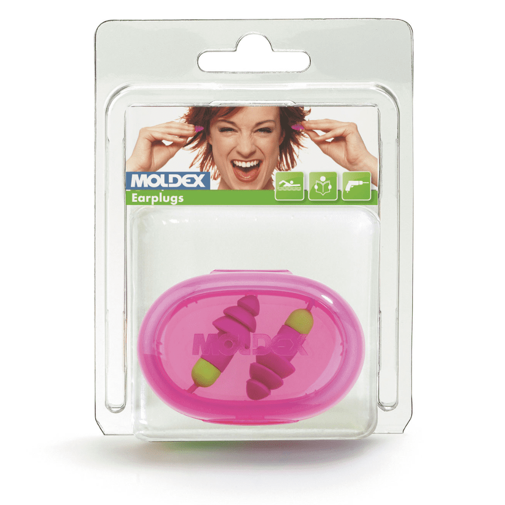 Moldex 6400 Rockets Reusable Earplugs SNR 30dB single pair in pocket pack