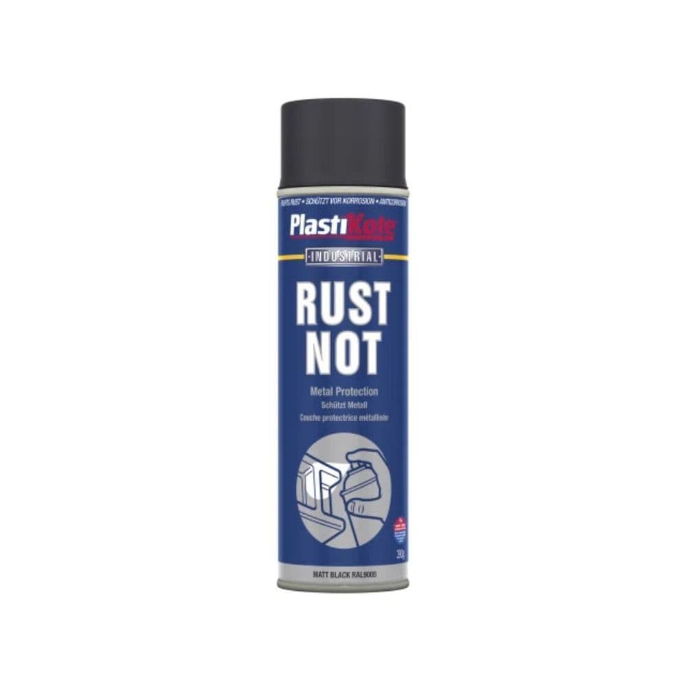 Plasti-kote Rust Not Spray Matt Black 500ml