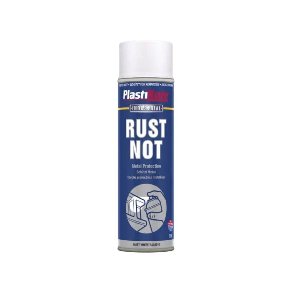 Plasti-kote Rust Not Spray Matt White 500ml