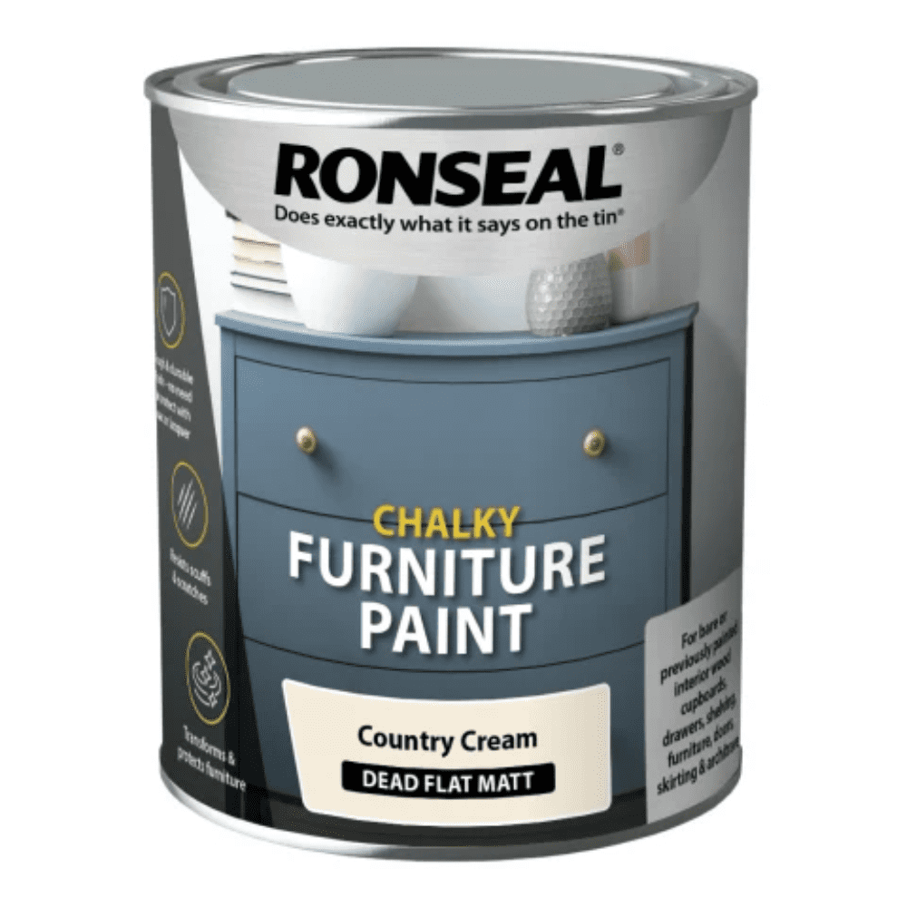 Ronseal Chalky Furniture Paint Country Cotton 750ml