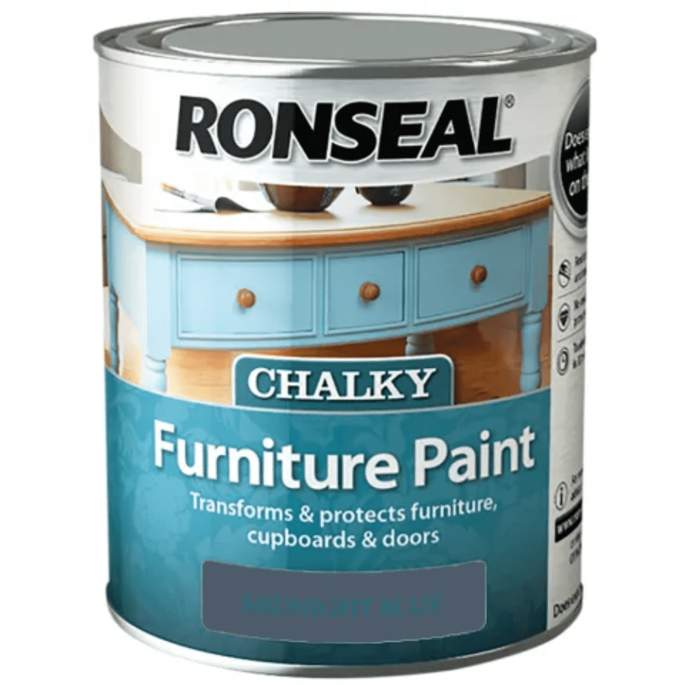 Ronseal Chalky Furniture Paint Midnight Blue 750ml