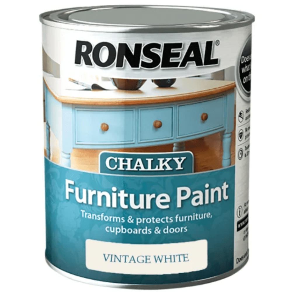 Ronseal Chalky Furniture Paint Vintage White 750ml