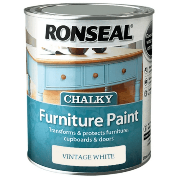 Ronseal Chalky Furniture Paint Vintage White 750ml