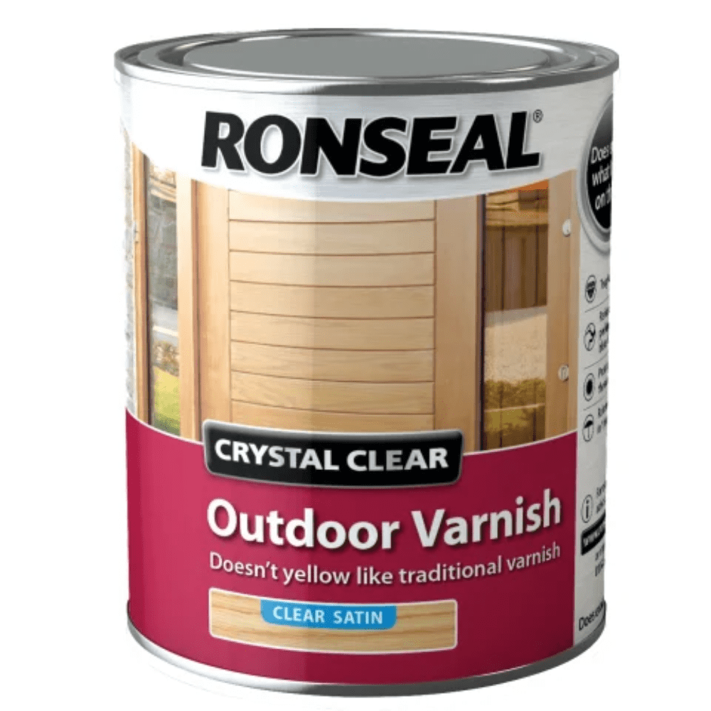 Ronseal Crystal Clear Outdoor Varnish Satin 750ml