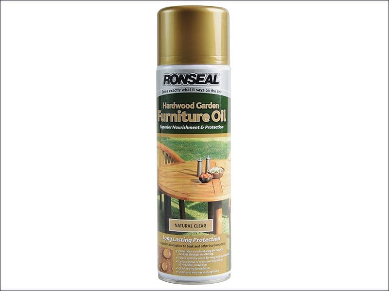Ronseal Hardwood Furniture Oil Natural Clear Aero 500ml