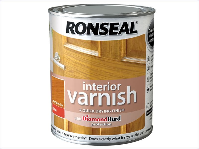 Ronseal Interior Varnish Quick Dry Gloss Antique Pine 750ml