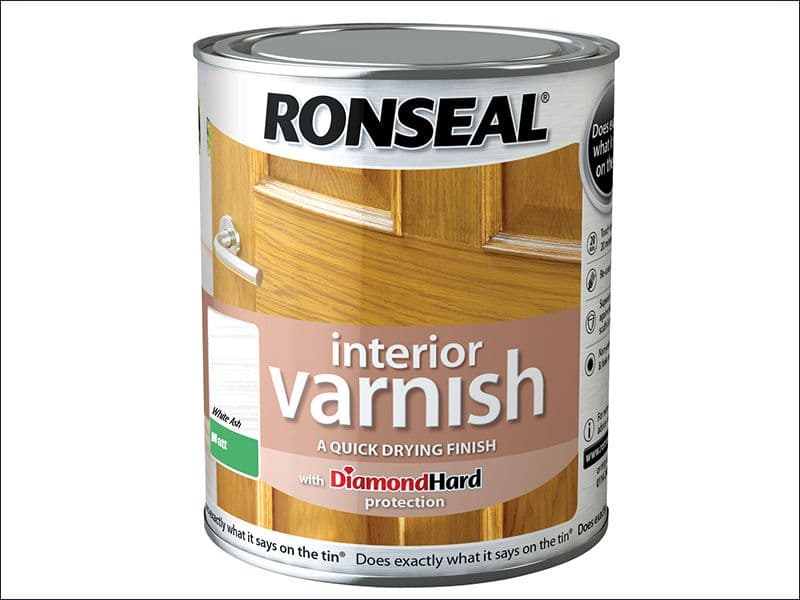 Ronseal Interior Varnish Quick Dry Matt White Ash 250ml DISCONTINUED