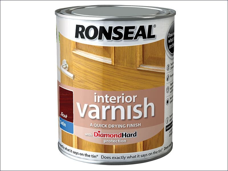 Ronseal Interior Varnish Quick Dry Satin Teak 750ml
