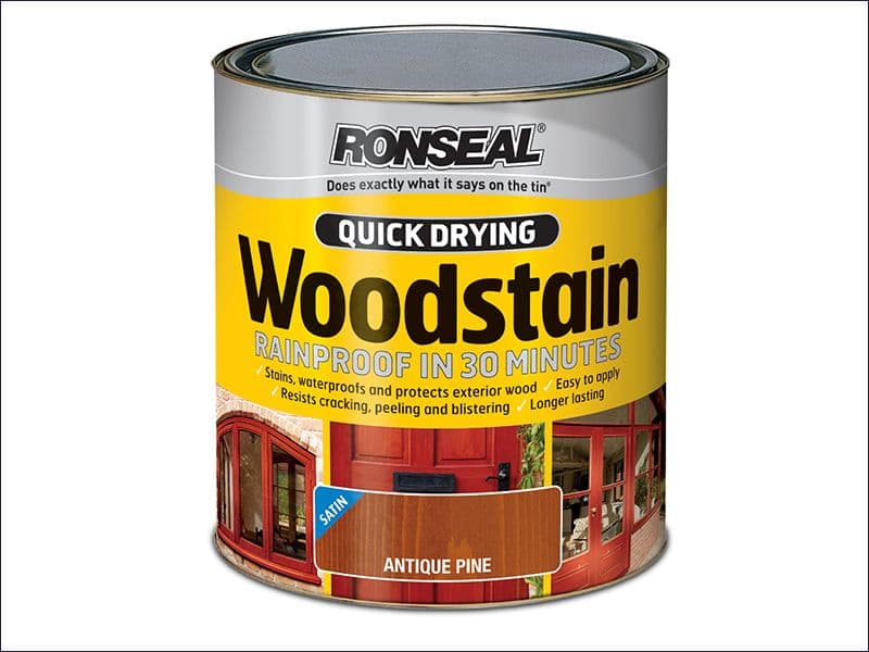 Ronseal Quick Drying Woodstain Satin Dark Oak 2.5 Litre