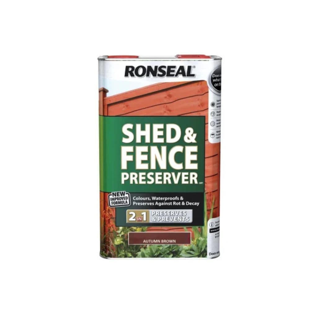 Ronseal Shed & Fence Preserver Autumn Brown 5L