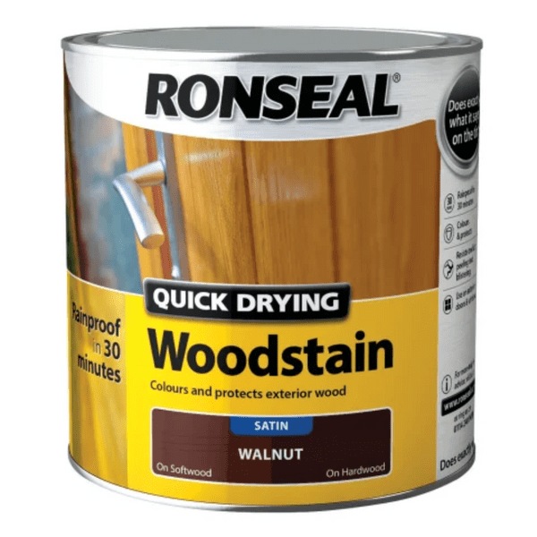 Ronseal Woodstain Quick Dry Satin Smoked Walnut 2.5L DISCONTINUED