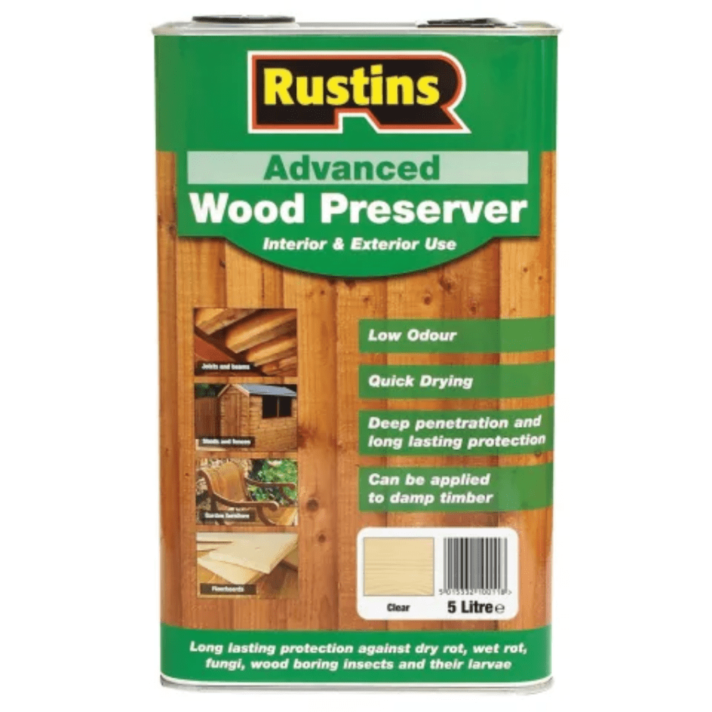Rustins Advanced Wood Preserver Clear 5 Litre