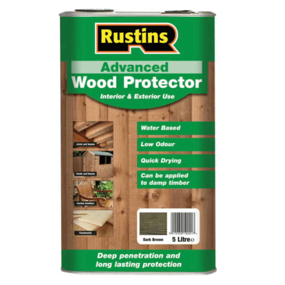 Rustins Quick Dry Advanced Wood Protector Dark Brown 5 Litre