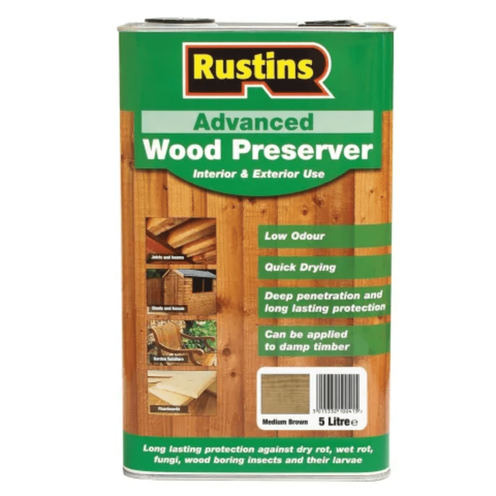 Rustins Quick Dry Advanced Wood Protector Mid Brown 5 Litre