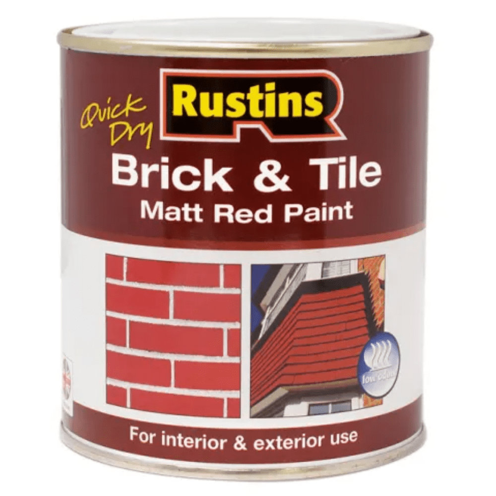 Rustins Quick Dry Brick & Tile Paint Matt Red 1 Litre