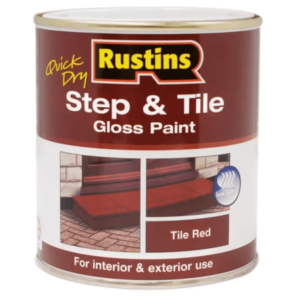 Rustins Quick Dry Step & Tile Paint Gloss Red 1 Litre